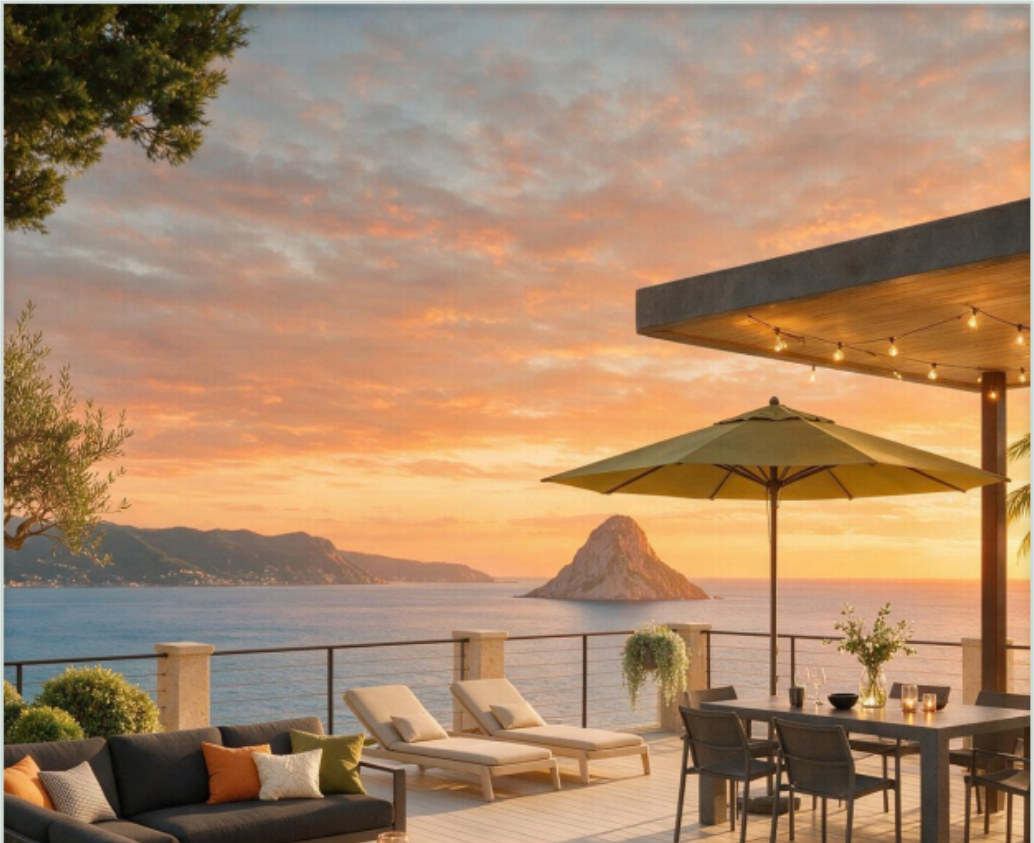 Nordic garden deck