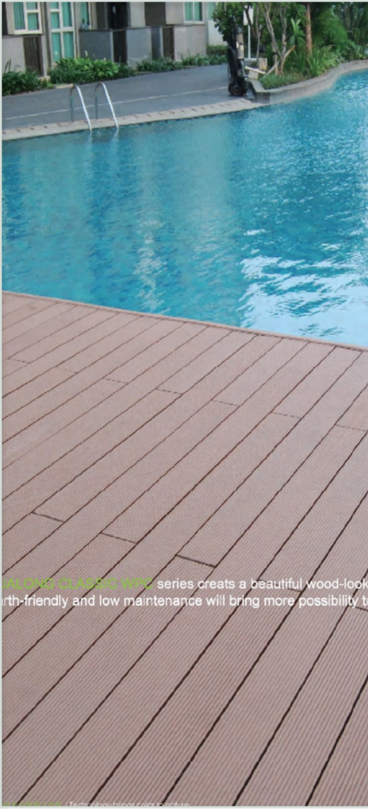 Classic WPC decking around a pool